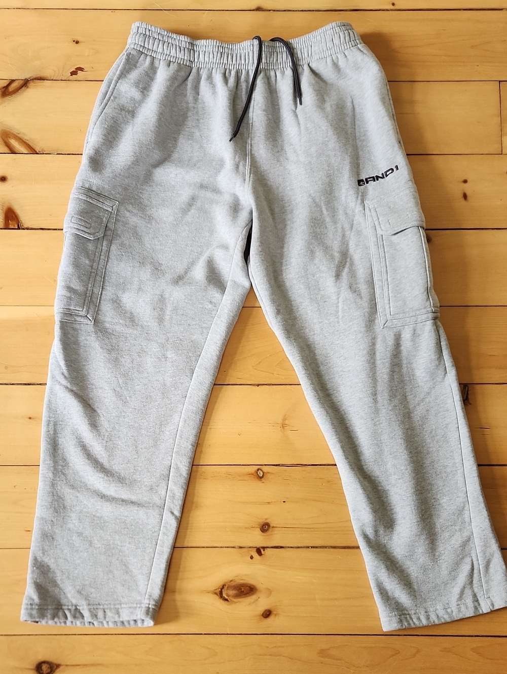 Vintage And1 Light Gray Mens Cargo Sweatpants